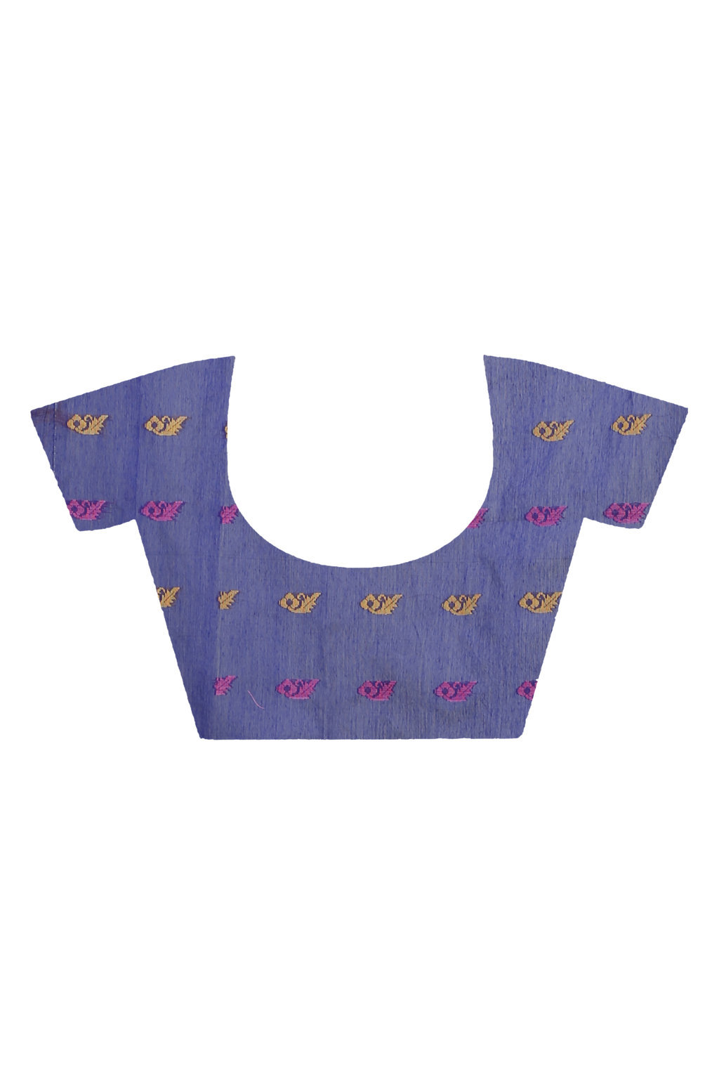 See Blue Blended Cotton Banu Hand Loom Saree (1286)